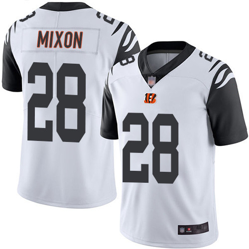 Cincinnati Bengals Limited White Men Joe Mixon Jersey NFL Footballl 28 Rush Vapor Untouchable